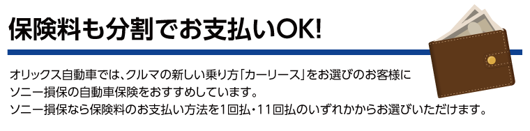 保険料も分割でお支払いOK！