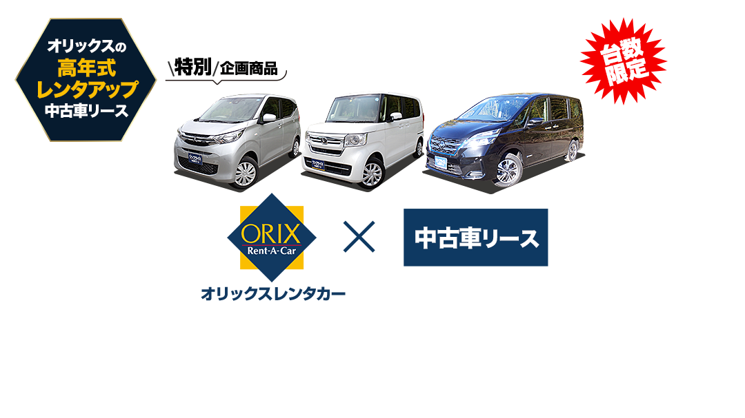 オリックスの高年式レンタアップ中古車リース